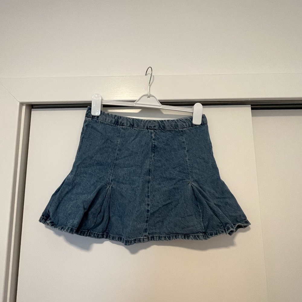 Iets frans flouncy jean skirt